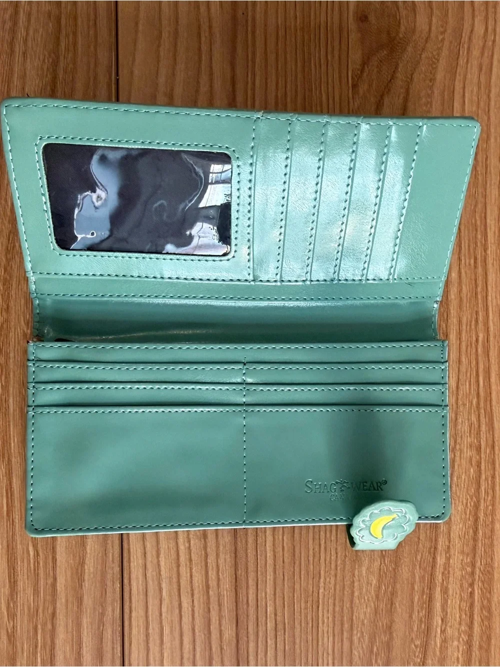 Teal Monkey Wallet with Banana Snap